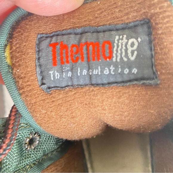 Womens Leather Duck Boots Rubber Size 7 Black Brown Lace up Thermolite Smiths - Picture 5 of 16